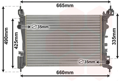 VAN WEZEL chladič, chlazení motoru 37002574