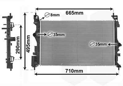 VAN WEZEL chladič, chlazení motoru 37012701