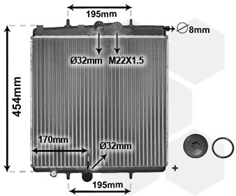 VAN WEZEL chladič, chlazení motoru 40002188
