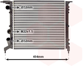 VAN WEZEL chladič, chlazení motoru 43002042
