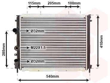 VAN WEZEL chladič, chlazení motoru 43002231