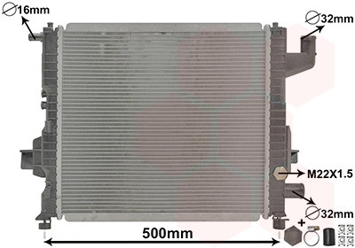 VAN WEZEL chladič, chlazení motoru 43002262