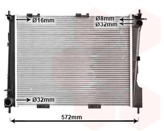 VAN WEZEL chladič, chlazení motoru 43002372