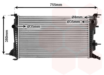 VAN WEZEL chladič, chlazení motoru 43002460