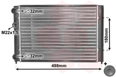 VAN WEZEL chladič, chlazení motoru 58002028
