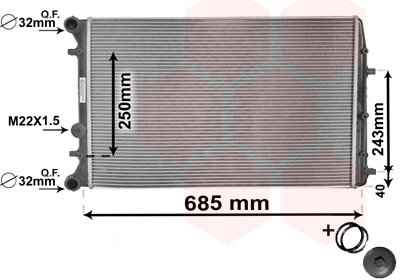 VAN WEZEL chladič, chlazení motoru 76002008
