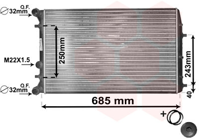 VAN WEZEL chladič, chlazení motoru 76002010
