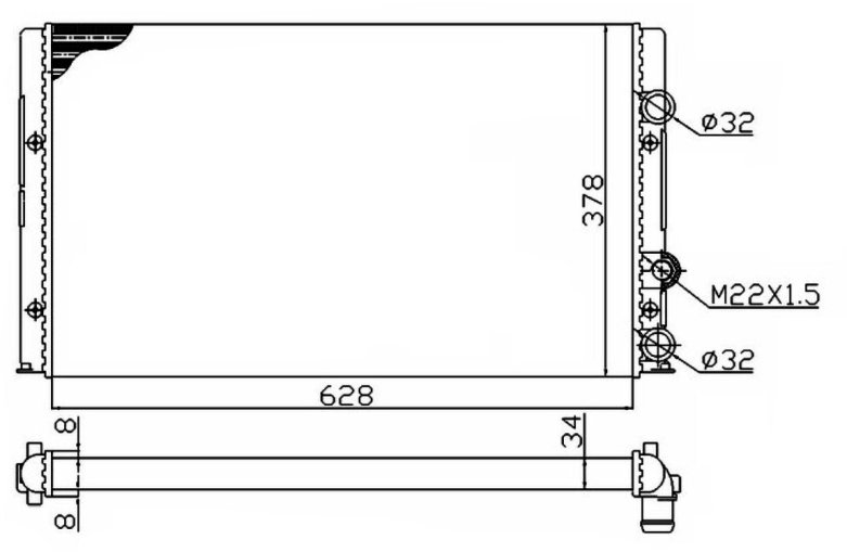 NRF Chladič, chlazení motoru 50457A