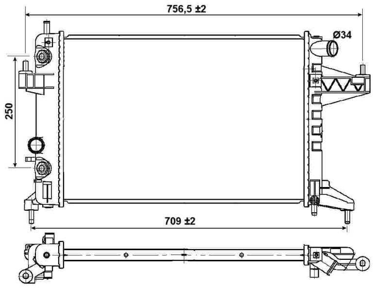 NRF Chladič, chlazení­ motoru 53035