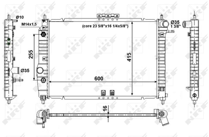 NRF Chladič, chlazení­ motoru 53639