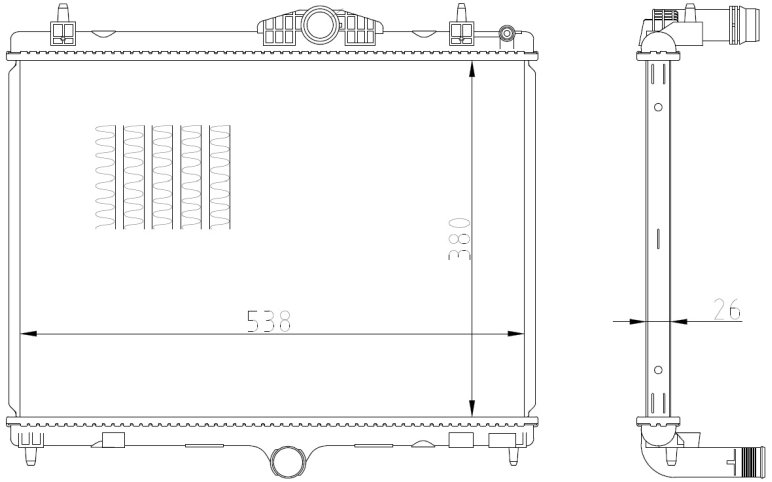NRF Chladič, chlazení motoru 550027