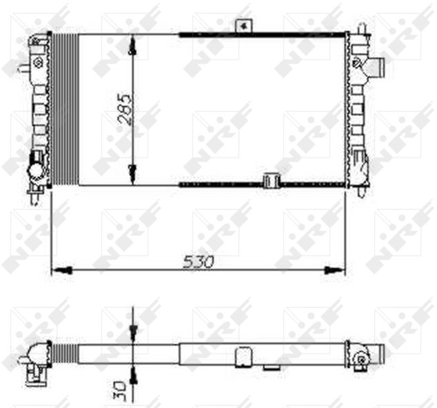 NRF Chladič, chlazení­ motoru 58675