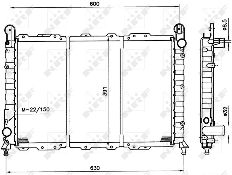 NRF Chladič, chlazení­ motoru 58996