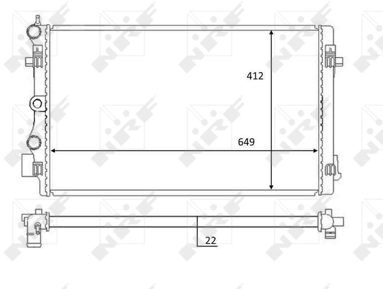 NRF Chladič, chlazení­ motoru 59056