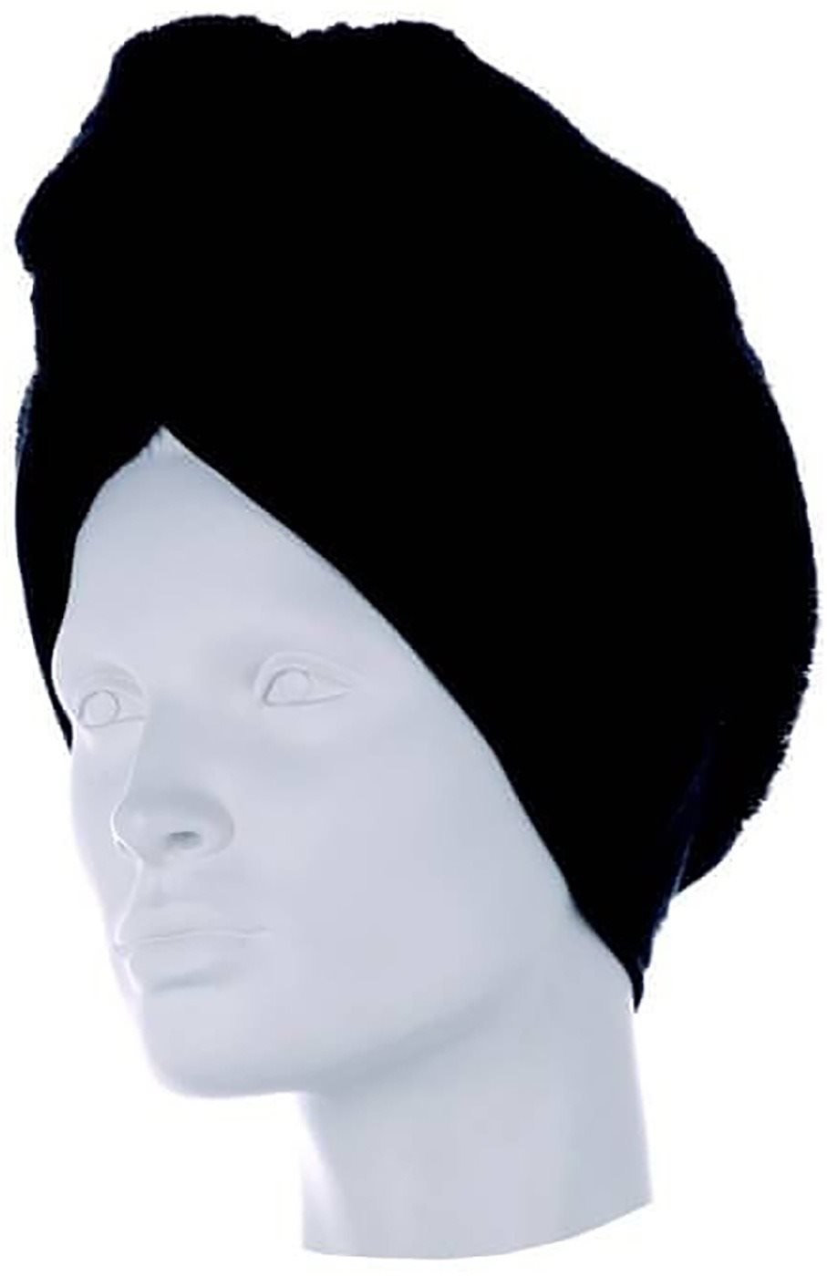Möve Domácí froté turban na sušení vlasů, černý