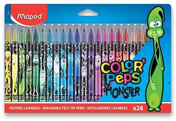 MAPED Color´Peps Monster 24 varev - perfektní psací potřeby pro děti