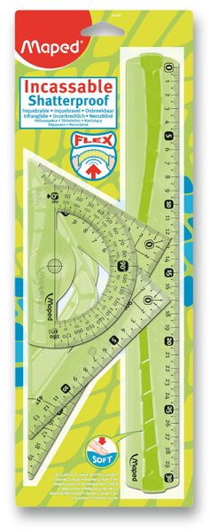 MAPED Shatterproof Flex - 4dílná sada rýsovacích potěb