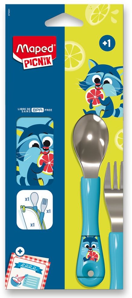 MAPED Miniz Raccoon, lžička a vidlička