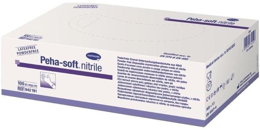 Nitrilové rukavice Peha-soft nitrile - Hartmann, velikost M - 100ks