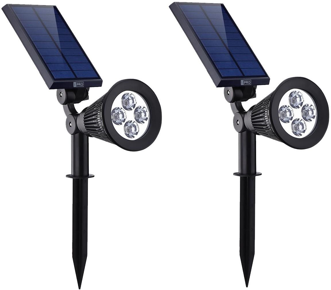 LEDSolar 4 solární venkovní světlo svítidlo do země 2 ks, 4 LED, bezdrátové, iPRO, 1W, studená