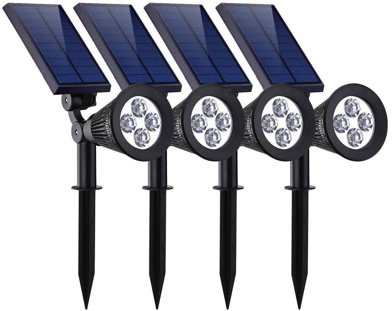 LEDSolar 4 solární venkovní světlo svítidlo do země 4 ks, 4 LED, bezdrátové, iPRO, 1W, studená