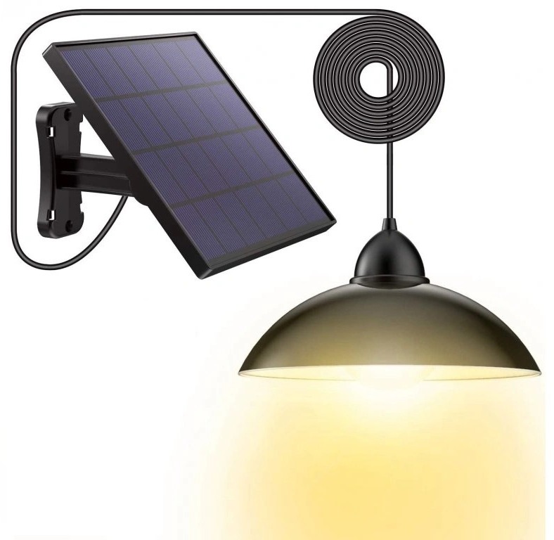 LEDSolar 12 solární závěsná lampa na zahradu s dálkovým ovládáním, iPRO, 8W, studené světlo