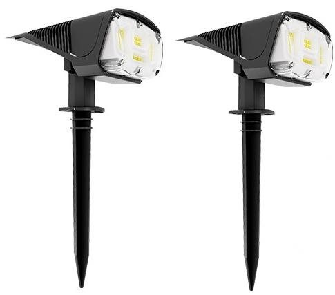 LEDSolar 42 solární venkovní světlo svítidlo do země 2 ks, 42 LED, bezdrátové, iPRO, 1W, studená bar