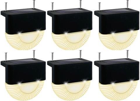 LED solarní světlo na schody, zídky, zábradlí 6 ks, iPRO, 0,5 W, teplá barva