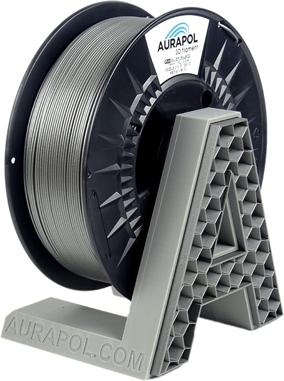 AURAPOL PLA 3D Filament Stříbrná 1 kg 1,75 mm AURAPOL