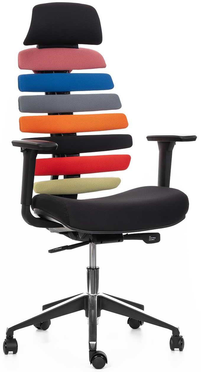 Kancelářská židle MERCURY STAR Fish Bones PDH s barevným designem a 3D područky.