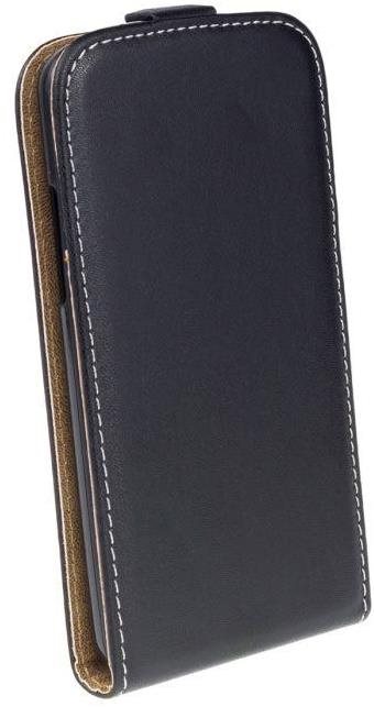 AMA Kožené pouzdro FLEXI Vertical pro Samsung Galaxy A8 2015 A800 - černé