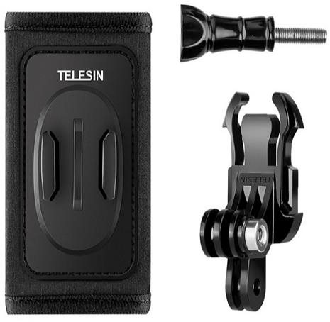 Telesin Backpack Strap držák na batoh na sportovní kamery, černý