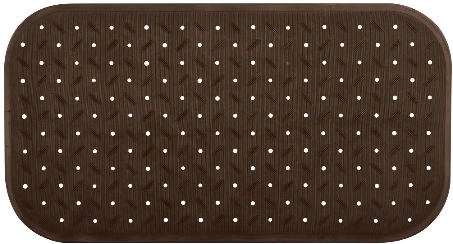 MSV protiskluzová podložka do vany Class, hnědá, 36 × 76 cm