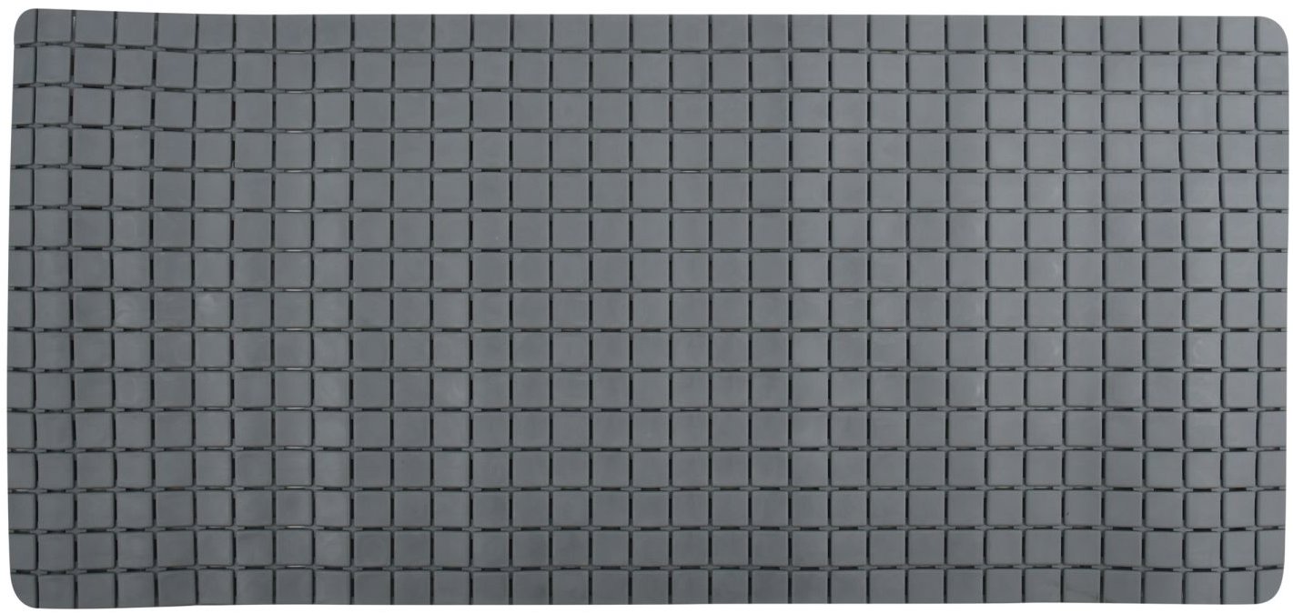 MSV protiskluzová podložka do vany Quadro, šedá, 36 × 76 cm