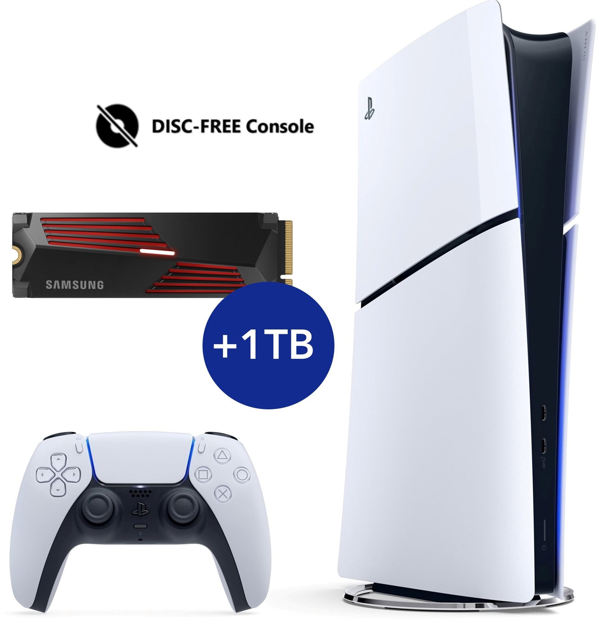 PlayStation 5 (Slim) Digital Edition - 825GB + 1TB SSD