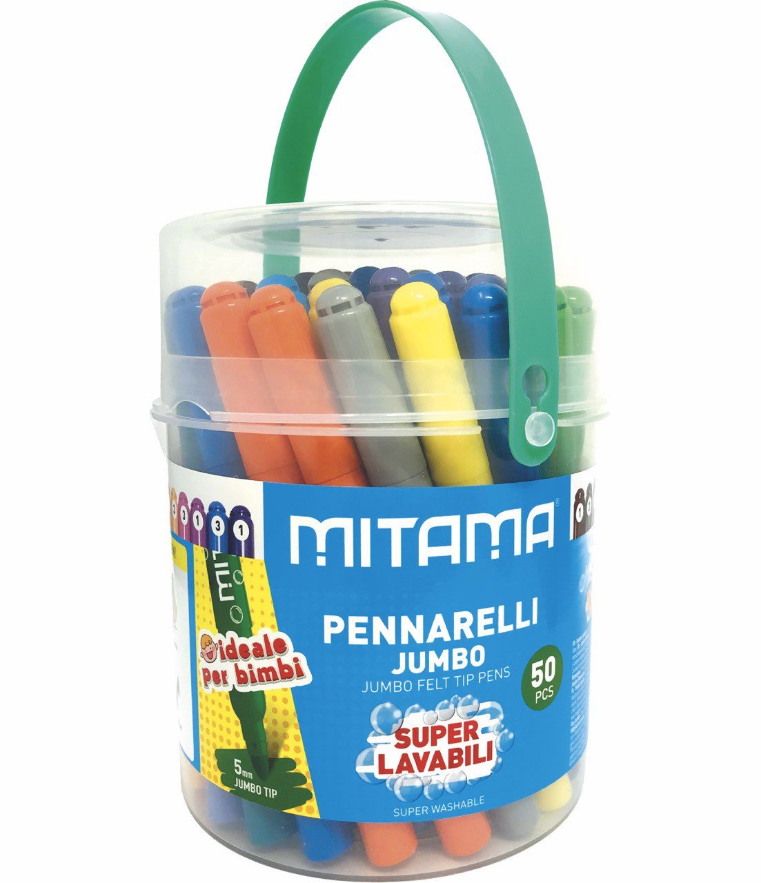 MITAMA JUMBO - omyvatelné fixy a psací potřeby, 50 ks