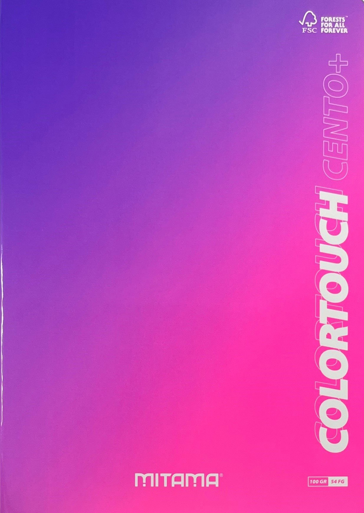 MITAMA A4 linkovaný sešit s 52+2 listy v růžovém a fialovém designu