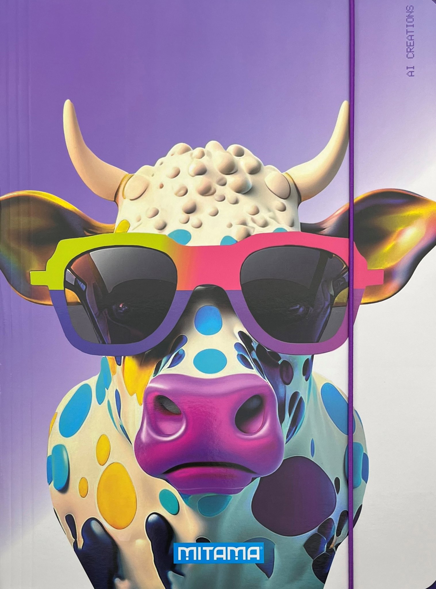 Kráva A4 s gumičkou a chlopněmi od Mitamy