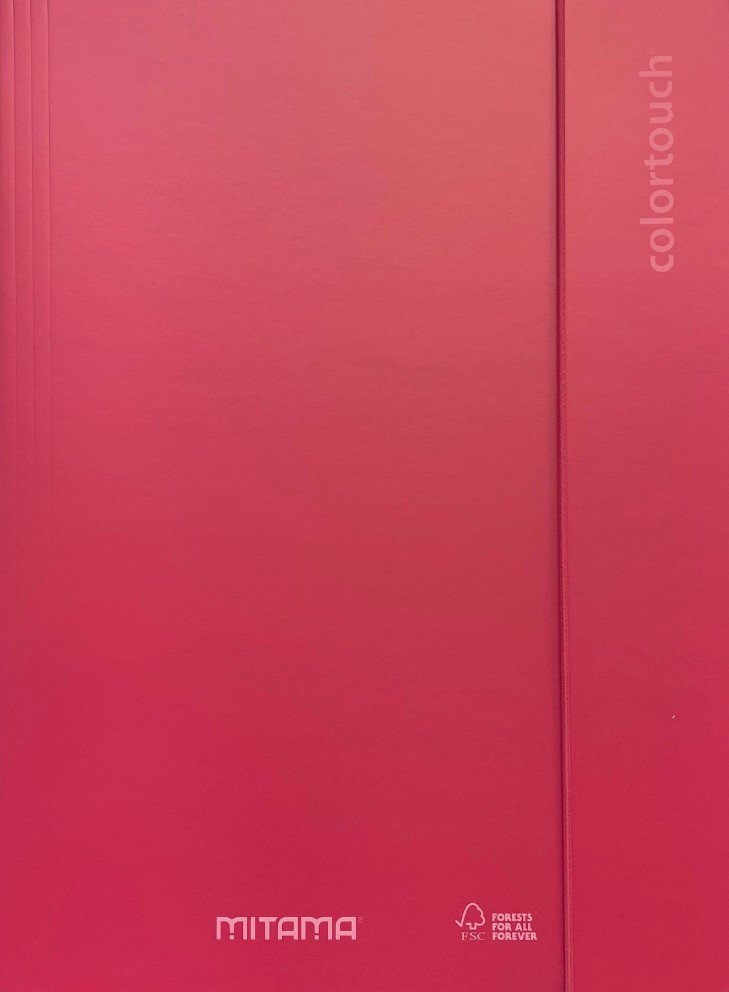 Deska MITAMA A4 s gumičkou a chlopněmi v metalické tmavě růžové barvě