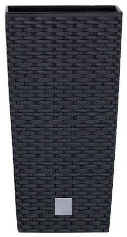 PROSPERPLAST Obal na květináč RATO SQUARE 20 x 20 x 37.6 cm, 5/11, objem 4 l, antracit