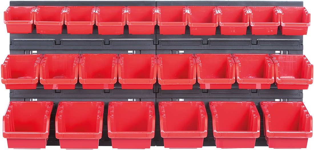 systém závěsný+24 boxů na nářadí ORDERLINE 800x165x400mm