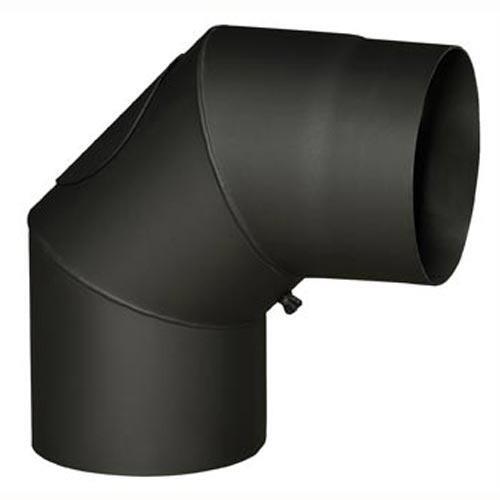 Eurometal koleno kouřové s otv.130mm/90st.t.1,5mm ČER