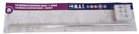 M.A.T. Group tyč závěsná na kuchyňské náčiní 54 cm + 8 háčků