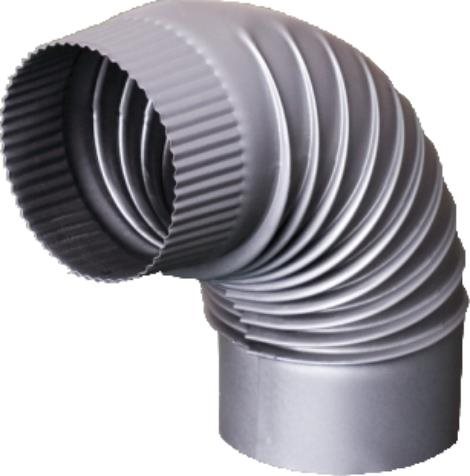 Koleno kouřovodu 90°, o120 mm, antracit