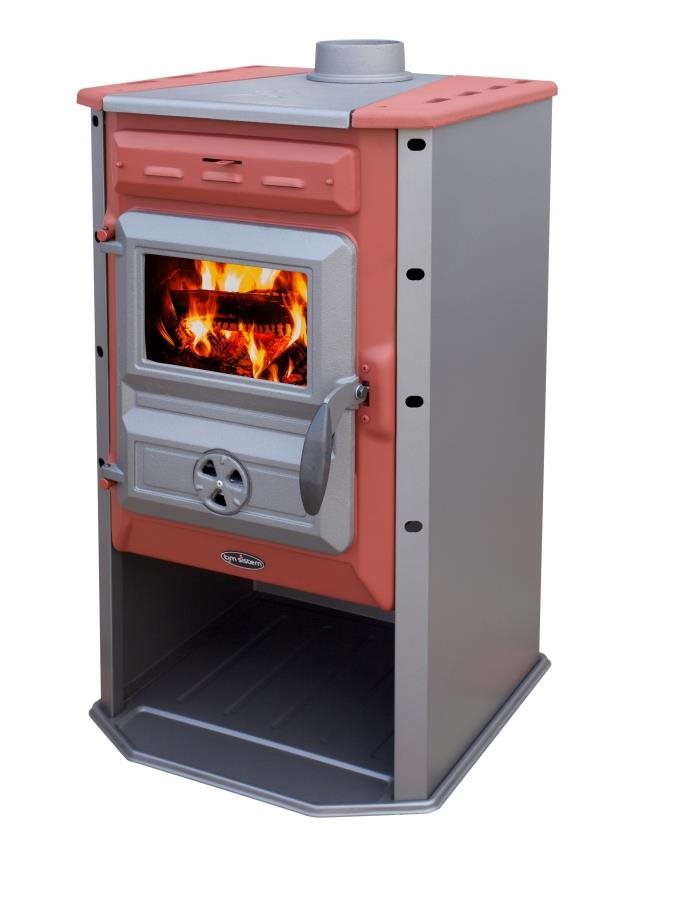 tim sistem Magic Stove ECO červená 6,9 kW, kouřovod 120 mm
