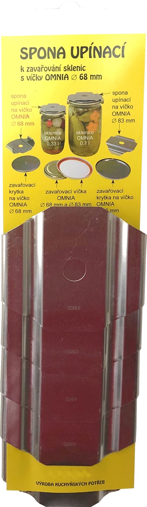 IGOTREND Upínací spony na víčka OMNIA, 68 mm - 5 ks v balení