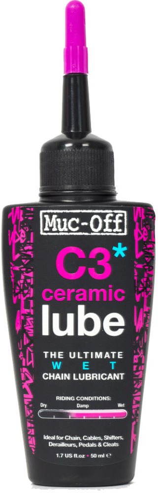 Mazivo na řetěz kola muc-off c3 ceramic wet lube 50ml