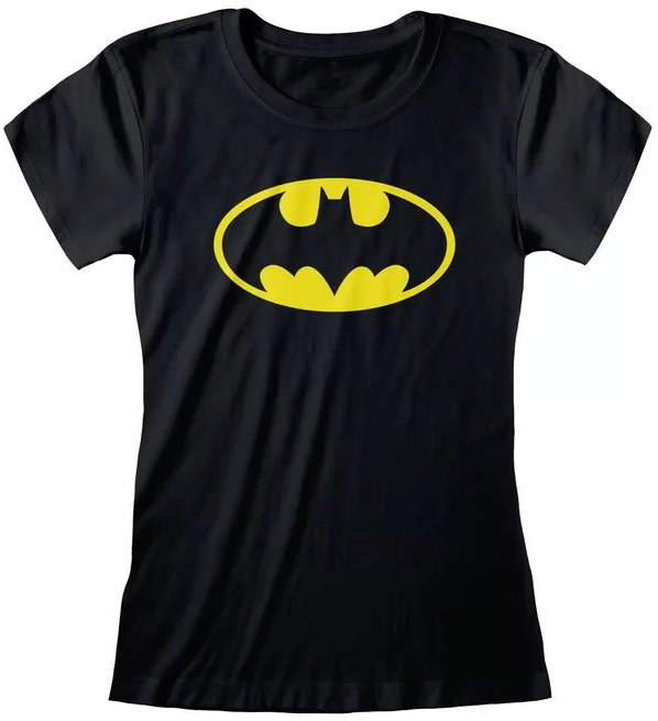 Batman: Batman - Distressed Logo Tričko černé L
