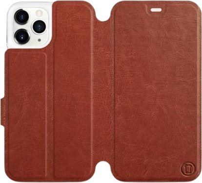 Flipové pouzdro na mobil Apple iPhone 11 Pro v provedení Brown&Gray s šedým vnitřkem