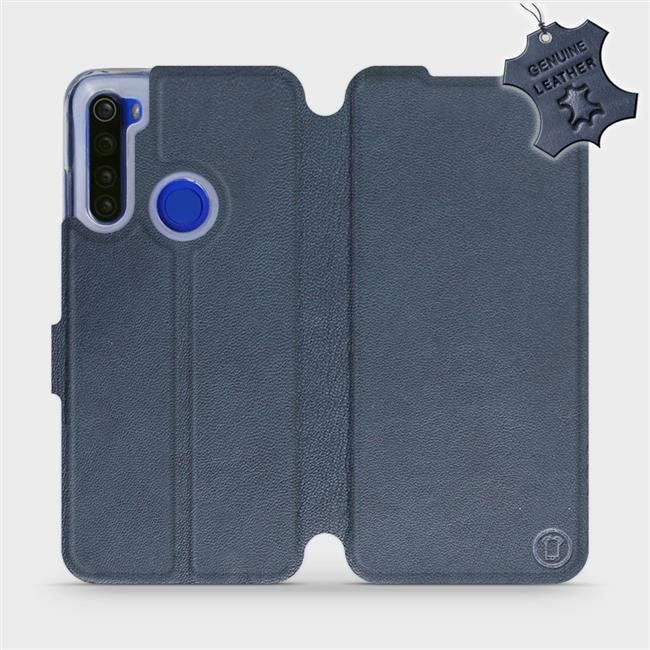 Flip pouzdro na mobil Xiaomi Redmi Note 8T - Modré - kožené - Blue Leather